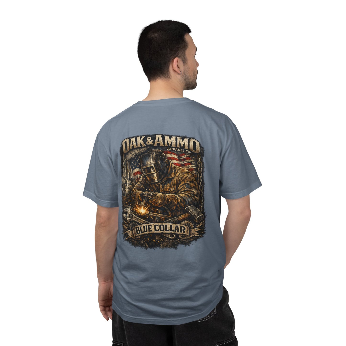 'Welding Blue Collar' Oak & Ammo